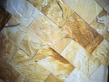Pedra Miracema Amarela Amarrado com 0,5m² 19 Peças 11,5x23cm